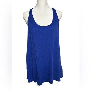 The North Face, Tank with Crochet Floral Design in Back, Sz L, Deep Blue